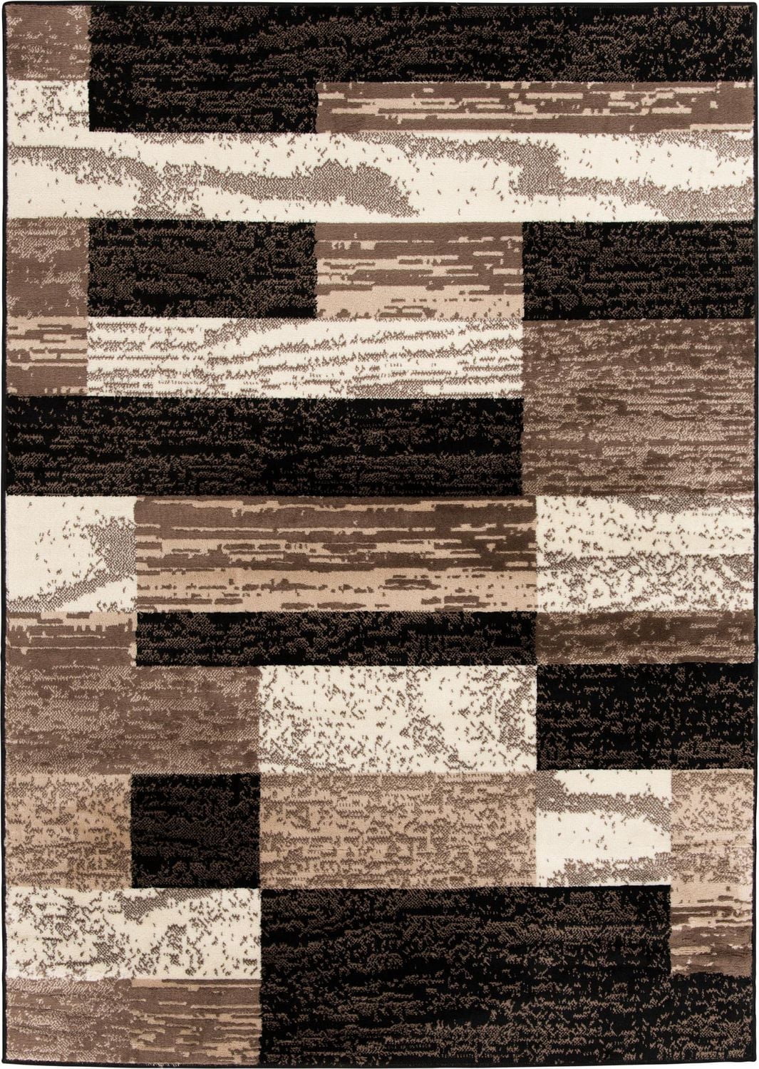 Hometrends Alo Cream and Black Woven 5x7 Indoor Area Rug for any room
