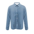 thumbnail image 4 of Gspmoly Chemise pour Homme, Chemise Haut Imprimée à Col à Manches Longues Décontractée et Confortable pour Homme, Hauts de Sortie jusqu'à 70 % de Rabais, 4 of 5