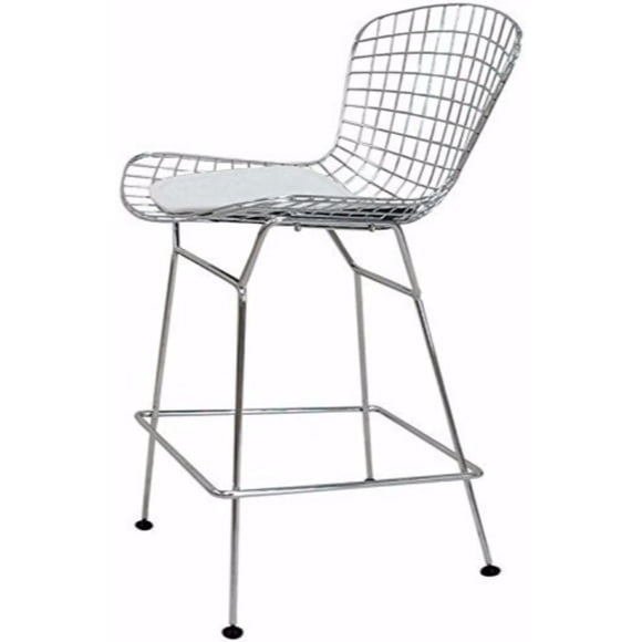 Nicer Furniture Bertoia White Counter Stool