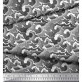 thumbnail image 4 of Soimoi Velvet Fabric Waves Shirting Print Fabric by The Yard 58 Inch Wide, 4 of 5