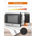 thumbnail image 3 of COMMERCIAL CHEF 0.7 Cubic Foot Microwave with 10 Power Levels, Small Microwave with Push Button, 700W Countertop Microwave up to 99 Minute Timer and Digital Display, Stainless Steel, 3 of 7