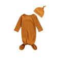 thumbnail image 3 of goowrom Sac de Couchage et Bonnet pour Bébés, Couleur Unie, Manches Longues, Col Rond, 3 of 7