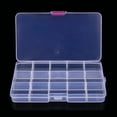 thumbnail image 2 of Deeceymbur Plastic 15 Compartment Jewelry Organizer Box Storage Case with Dividers Bead Holder for Earrings Rings Small Accessories, 2 of 5