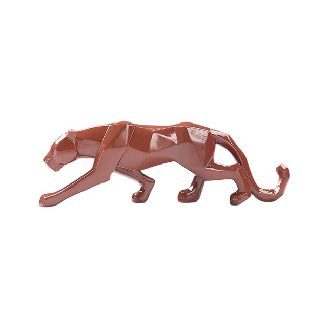 Transemion Resin Animal Shape Sculpture Glossy Decorative Home Decor Ornament Red 1Set