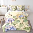 thumbnail image 1 of Floral Bedding Comforter Sets 7Pcs Rustic Hydrangea Flower Bed In A Bag,Kawaii Wild Butterfly King Bedding Sets Beige Sheet Set With Comforter Spring Garden Themed Bedding Sets & Collections, 1 of 1