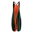 thumbnail image 1 of Pompotops Women Casual Rompers Solid Sleeveless Jumpsuits Tracksuit Button V-Neck Bodysuit, 1 of 4