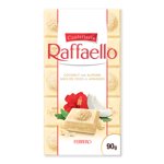 RAFFAELLO Barre de chocolat premium, barre de chocolat blanc avec noix de coco et amande, 90 g