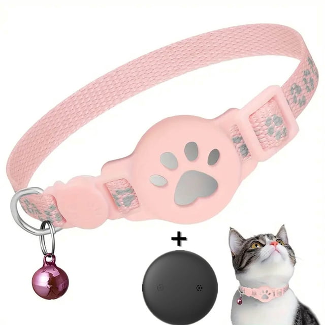 EGNMCR Cats Tracker GPS Collar For Cats Electronic Pet Locator Waterproof No Monthly Fee Advanced Tracking Solution Smart Collar For Pet Safety Compatible Cat Tracker GPS Collar