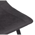 thumbnail image 4 of Bouclair Black Textured Faux Leather and Metal Bar Stool, 4 of 7