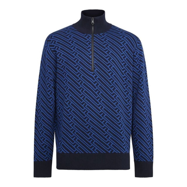 J. Lindeberg Maxim Quarter Zip Sweater Blue / Navy ( M )
