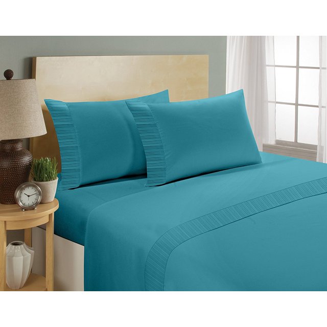 Home Sweet Home London 1800 Series - Microfiber Deep Pocket Full Bed Sheets Set (Aqua)