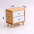 thumbnail image 3 of 1:12 Wood Night Table Bedside Table Scene Drawer, 3 of 7