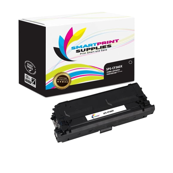 Smart Print Supplies Cartouche de Toner Noire à Rendement Élevé Compatible 508X CF360X de Remplacement pour Imprimantes HP Laserjet Enterprise M552 M553 MFP M577 (12 500 Pages)