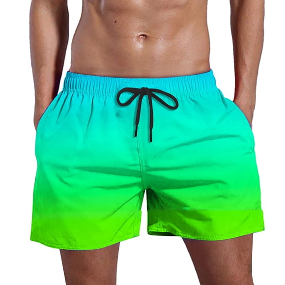 Ketyyh-chn99 Mens Board Shorts Swim Trunks Beach Fashion Men's Board Shorts Swimwear Beach Party Swim Pants Green,S