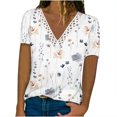 thumbnail image 1 of Pompotops Femmes de la Mode Casual Manches Longues Boutons Sweatshirt Imprimé Confortable Tops Blouse, 1 of 6