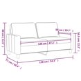 thumbnail image 4 of vidaXL Sofa 2 Places Noir 120 cm Tissu, 4 of 5