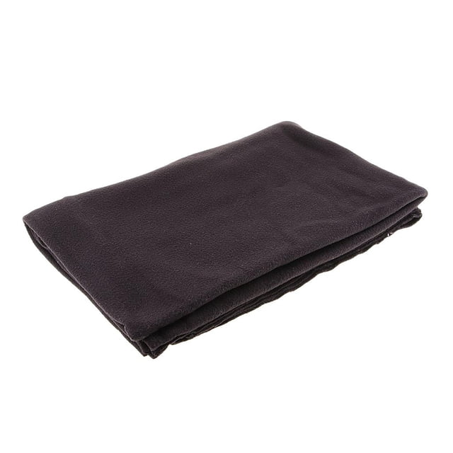 Polyester Anti Solid Fleece Fabric Warm Winter Fleece Solid Colours - Black