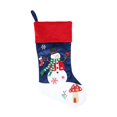 thumbnail image 1 of Temps de vacances Velvet Snowman Bas, 20 pouces, multi couleur, 1 of 4