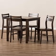 thumbnail image 5 of Wholesale Interiors Lovy Dining Set Baxton Studio Lovy Modern & Contemporary Dining Set, Walnut - 5 Piece, 5 of 5
