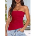 thumbnail image 4 of Womens Tube Top Summer Strapless Tops Red L, 4 of 7