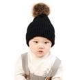 thumbnail image 1 of Bonnet Pompon Chaud en Bonnet Tricoté en Laine pour Bébé Automne Hiver, 1 of 9