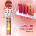 thumbnail image 3 of Wireless Bluetooth Karaoke Microphone for Adults, Portable Karaoke Machine Rose Gold, 3 of 4