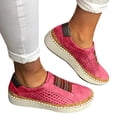 thumbnail image 4 of DPTALR Chaussures Décontractées pour Femmes à Bout Rond Ajouré à Enfiler Espadrilles à Semelle Épaisse, 4 of 7