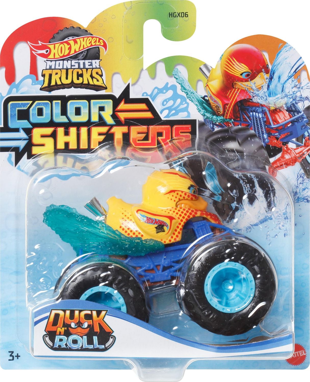 Hot Wheels Monster Trucks Duck N' Roll 1:64 Color Shifters For