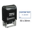 thumbnail image 1 of Printtoo Office Stationery Date Rubber Stamp Self Inking With A Line Of Custom Text Dater Stamp-Blue, 1 of 1