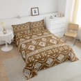 thumbnail image 4 of Erosebridal Bohemian Aztec Bedding Sets Queen with Comforter, Tribal Geometric Pattern Duvet Insert, Brown, Reversible 3pcs, 4 of 8