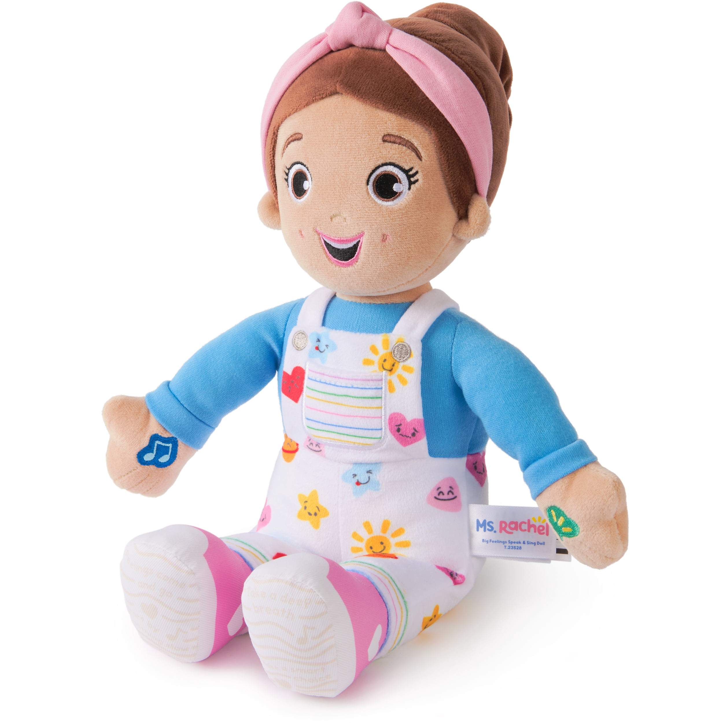 Ms. Rachel, Big Feelings Speak & Sing Doll, jouet interactif de 40,6 cm avec 4 chansons et 15 répliques, jouets pour filles et garçons de 6 mois à plus de 3 ans