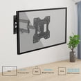 thumbnail image 2 of Full Motion TV Wall Mount for 23-43 Inch Flat or Curved Screens Hold up to 66lbs/30kg and Max VESA 200x200mm, Articulating TV Bracket with Cable Management, Tilt +3° to -10° and 180° Swivel, 2 of 8