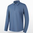 thumbnail image 1 of RXIRUCGD Chemise à Manches Longues Décontractée Ample à Rayures pour Homme à Col à Revers avec Boutons, Bleu, Taille : 2TG, 1 of 8