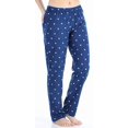 thumbnail image 3 of PajamaMania Women's Cotton Flannel Long Sleeve Button-Down Pajamas PJ Set Navy Polka Dot Small, 3 of 5