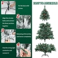 thumbnail image 3 of GloryStar 6.5ft PVC Christmas Tree, 1000 White Flat Branch Tips, 80 Pine Cones, 350 Multi-Color 8-Function LEDs and Decorative Star Tree Topper, 3 of 7