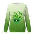 thumbnail image 4 of QIPOPIQ Chandails à Manches Longues pour Femmes T-Shirts de la Saint-Patrick Chandail Shamrock T-Shirt Vert Hauts T-Shirts de la Saint-Patrick Tuniques à Col Rond pour Dames T-Shirts de Fête T-Shirts Graphiques Aubaines, 4 of 4
