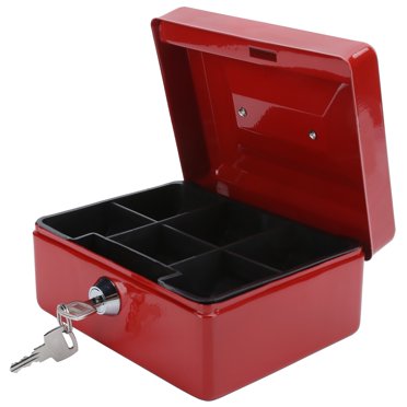 Boîte à Billets, Boîte de Rangement pour Argent Mini Portable Coffre-Fort avec Serrure, Boîte Verrouillable pour la Maison