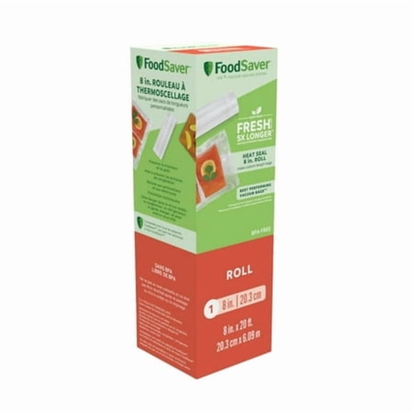 FoodSaver Vacuum Seal Roll for Fit Airtight Food Storage & Sous Vide, 8 Inch x 20 Feet