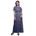thumbnail image 1 of Bimba Rayon Triangle Geometric Ladies Long Gown Boho Beach Cocktail Party Maxi SlitDress-X-Large, 1 of 6