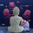 thumbnail image 4 of Ornement de Jardin Buddha Assis en Résine Effet Zen Statue Extérieure Intérieure, 4 of 7