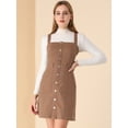 thumbnail image 4 of INSPIRE CHIC Women's Classic Adjustable Strap A-Line Overall Denim Dress, 4 of 6