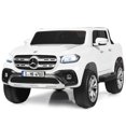 thumbnail image 1 of Costway Licensed Mercedes Benz x Class 12V 2-Seater Kids Ride On Car w/ Trunk White, 1 of 10