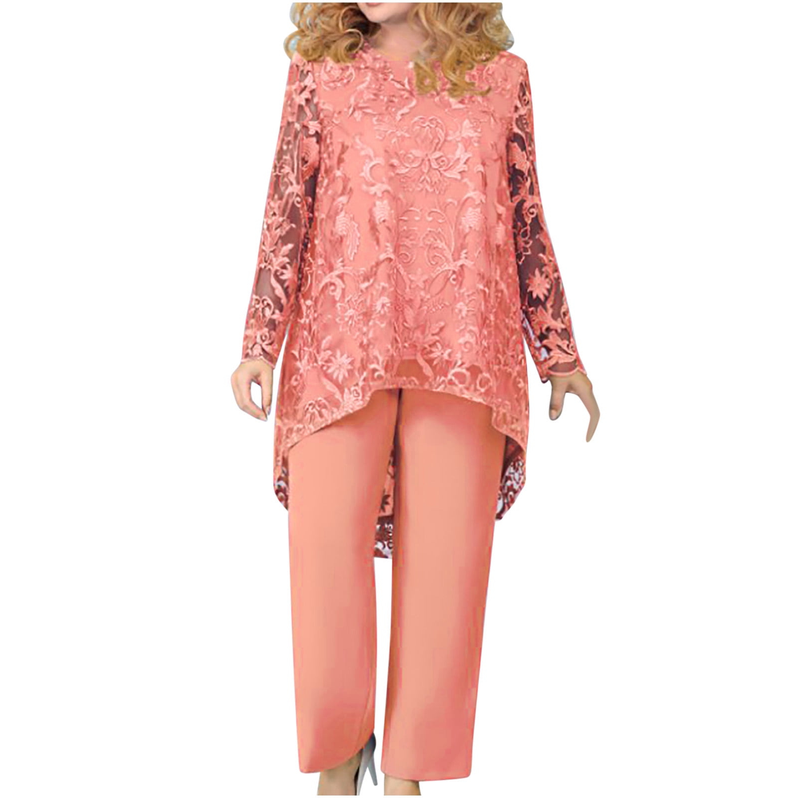 Womens Plus Size Pants Womens Plus Size Evening Dress Lace Embroidery Temperament Fit Pantstwo Piece Set Plus Size Dress Pants Plus Size Womens Pants Womens Plus Size Dress Pants