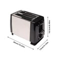 thumbnail image 2 of Binwennn Stainless Steel Bread Pan for Bread compatible with Machine Direction Bread Making compatible with Machine New Oaster 2 Slices Stainless Steel Double Slot Toaster With Bun Attachment, 2 of 4