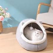 EGNMCR Dog Bed, Cat Bed, Pet House Puss Ears Puss Bed Puss Bed Universal For All Seasons Semi-Enclosed Puss Pet Bed Warm Puss Bed Dog Bed Puss House Puss Pet Supplies Cat bed