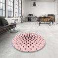 thumbnail image 4 of Ahgly Company Tapis d'Intérieur Lavable à la Machine, Carré, Transitionnel, Rose Gomme Balloune Rose, Tapis de Zone, 5 Pieds Carré, 4 of 7