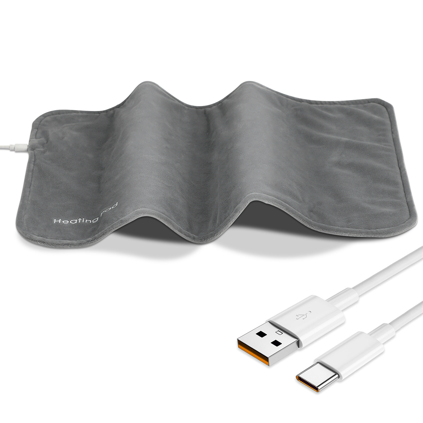 Mistaha Portable Graphene Heating Pad with Waterproof Design - Washable 10W USB-Powered Heat Mat for Home Use, Infrared Therapy Blanket for Warming Hands and Feet - Grey