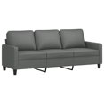 thumbnail image 2 of vidaXL 2 Piece Sofa Set with Cushions Dark Grey Fabric, 2 of 4