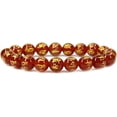 thumbnail image 1 of Bracelet Extensible à Perles de 10 mm en Agate Rouge Naturelle à Six Mots, Véritable Semi-Précieuse, Guérison, 7 Pouces Unisexe, 1 of 4