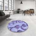 thumbnail image 4 of Ahgly Company Tapis d'Intérieur Lavable en Machine Carré Transitionnel Bleu Ardoise, 7 Pieds Carré, 4 of 7
